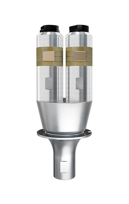 15kHz-4200W 玩滚球的十大靠谱平台换能器 双柱直筒(银黄)